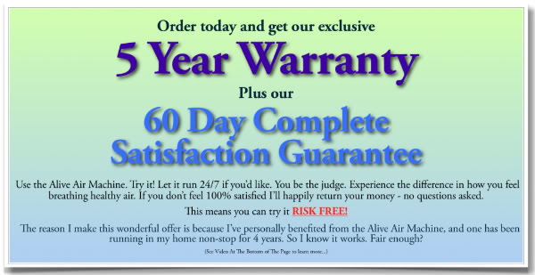 alive air purifier guarantee